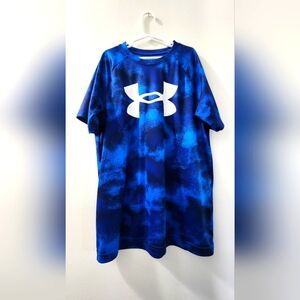 Boys L Blue Under Armour Performance Tee